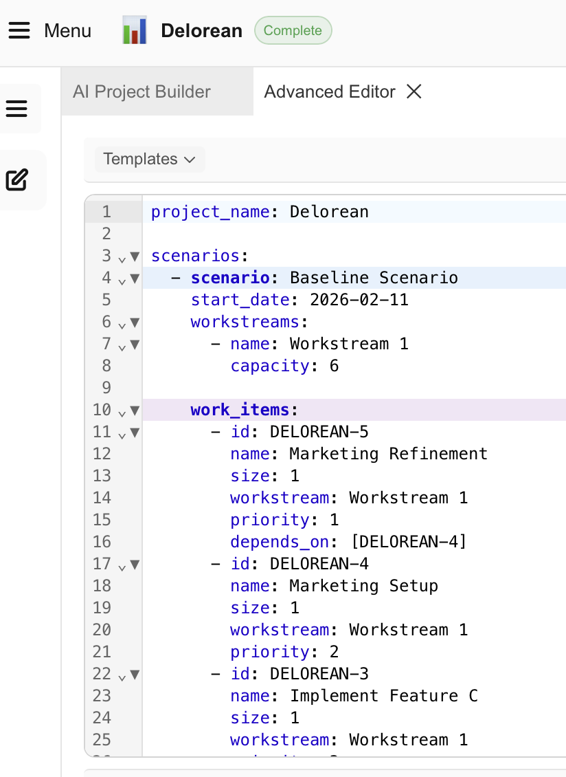 Imported Jira epics in Farline AI